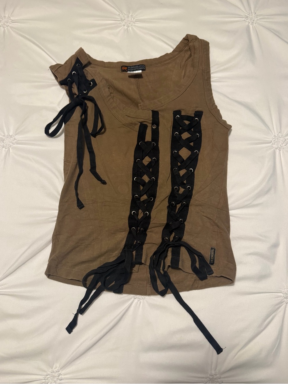 vintage lace up parasuco top